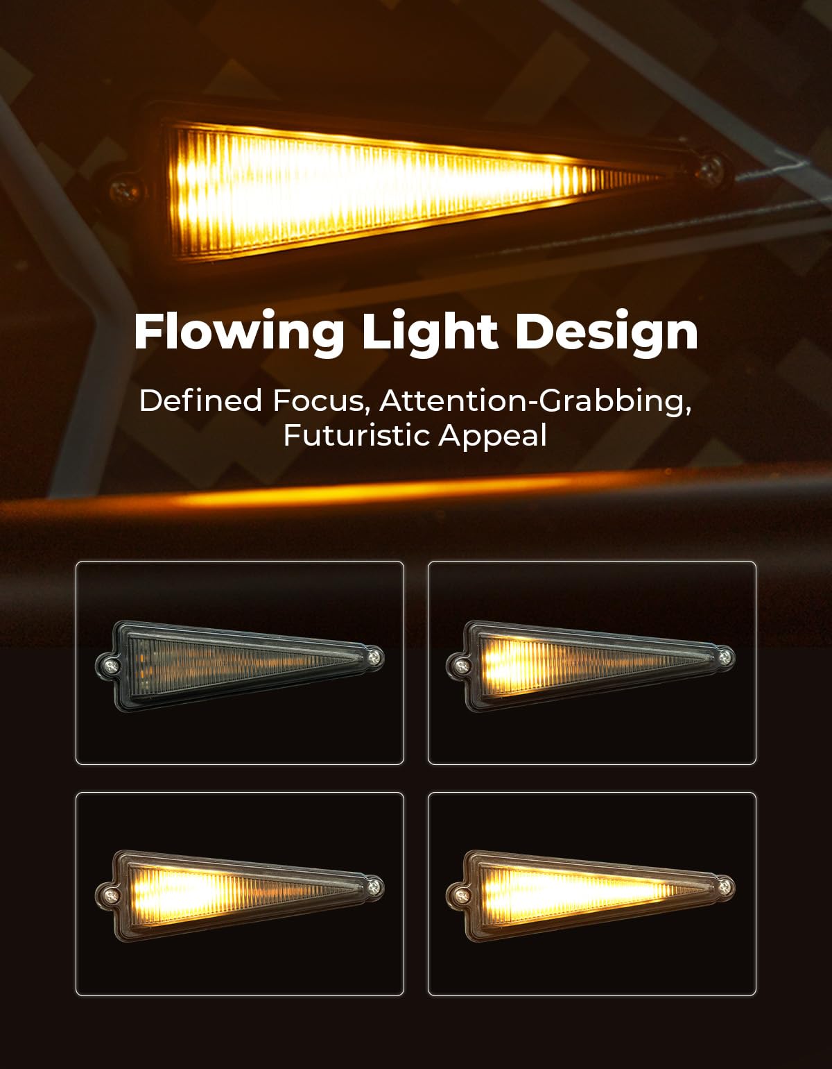 KEMIMOTO amber signal lights improve visibility in challenging weather.