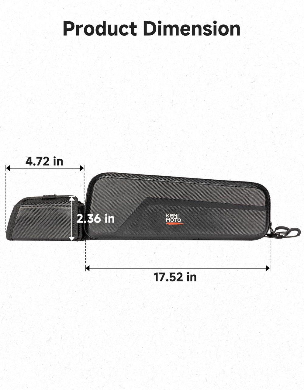 KEMIMOTO UTV bag with water-resistant zippers protects contents.