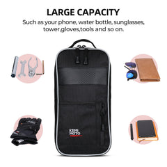 KEMIMOTO center bag includes a key ring for quick access.
