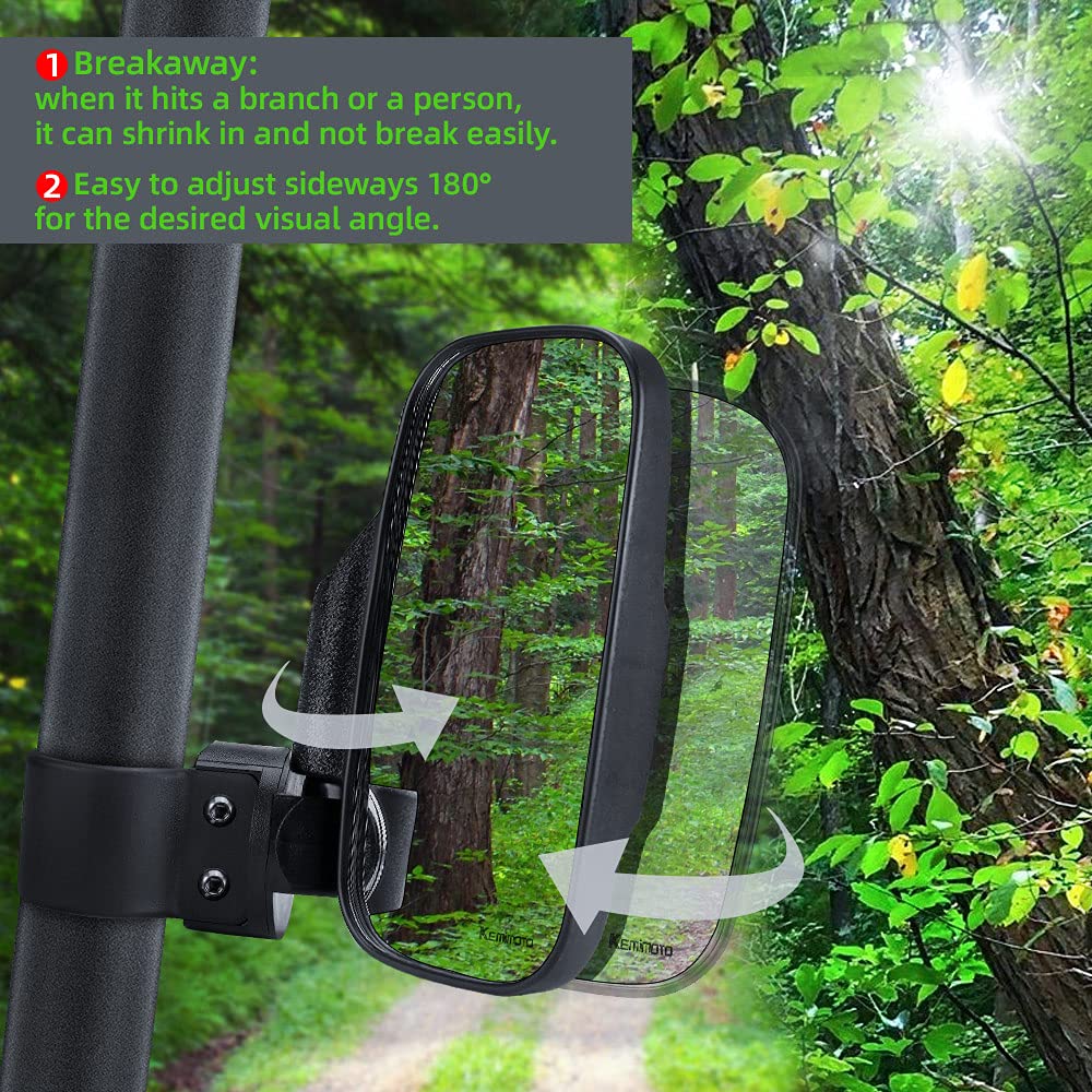KEMIMOTO UTV center mirror convex design expands rear view