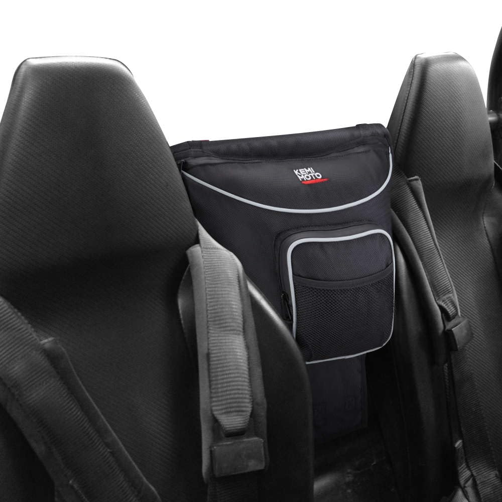 KEMIMOTO UTV Center Storage Bag close-up shows rugged 1680D fabric durability.