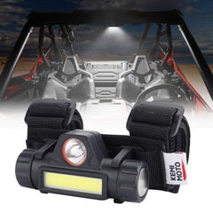 KEMIMOTO UTV dome light on rollbar mount delivers bright, hands-free illumination.