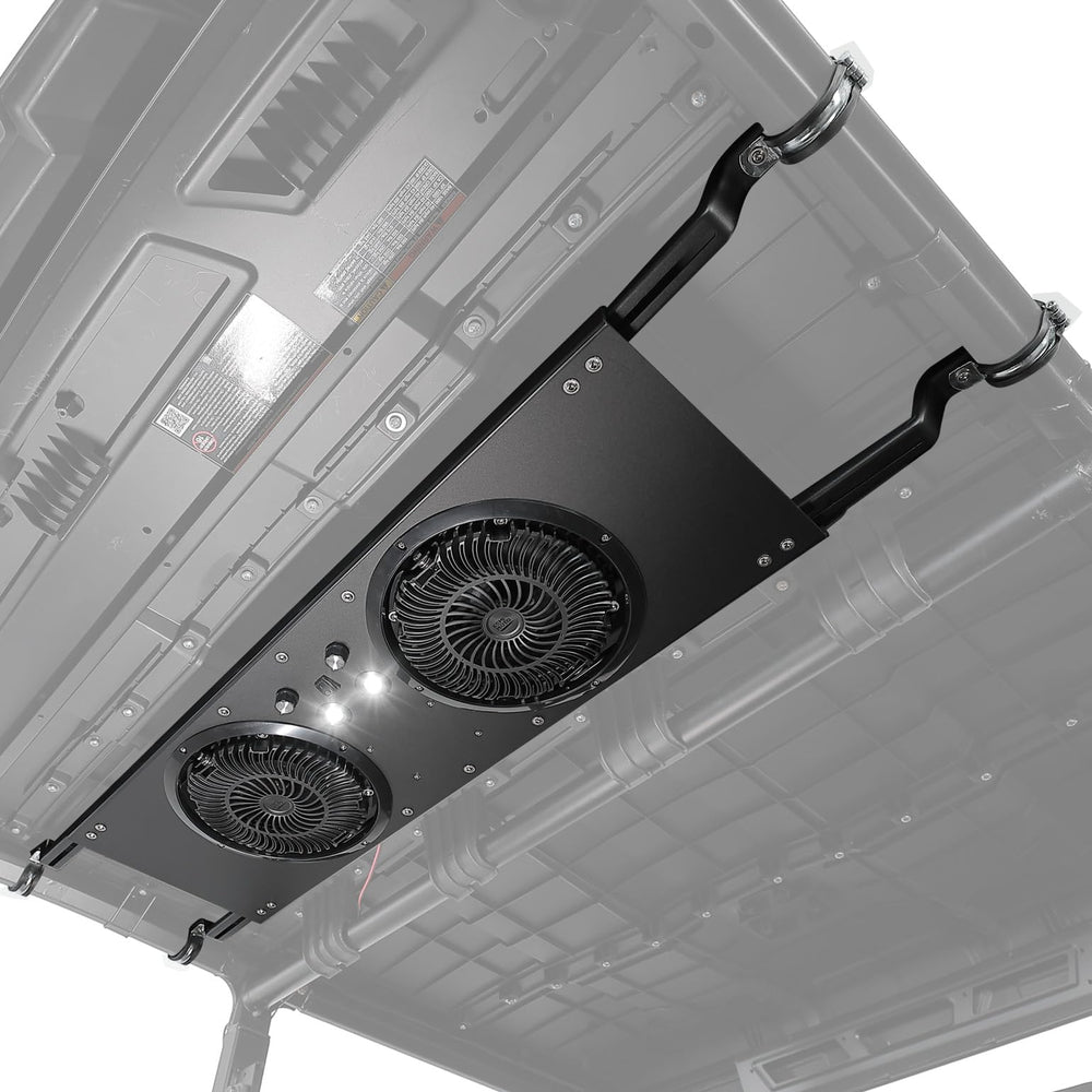 KEMIMOTO UTV dual 8-inch fan left-right tilt for targeted cooling.