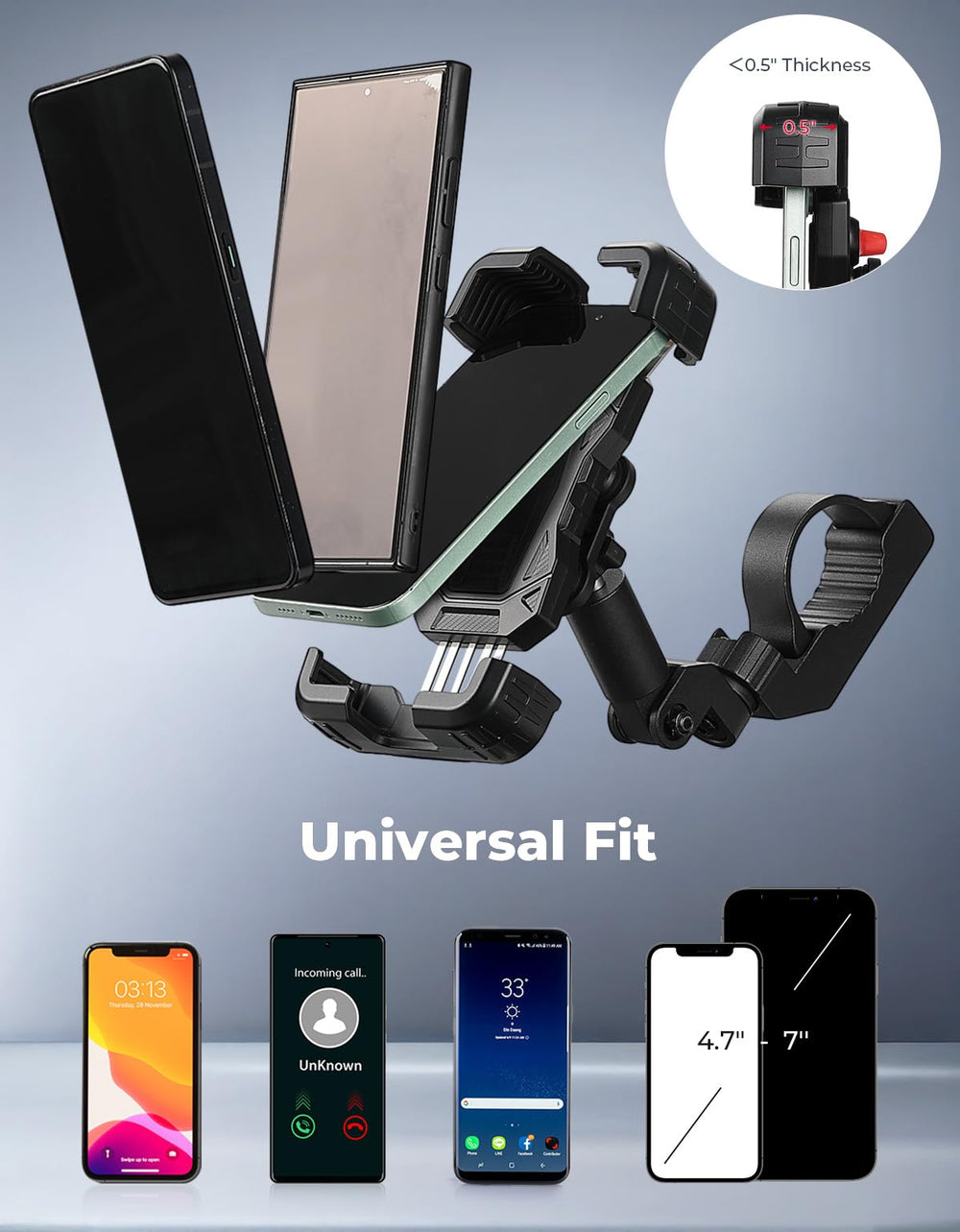 360-degree adjustable clamp lets you choose the perfect viewing angle.