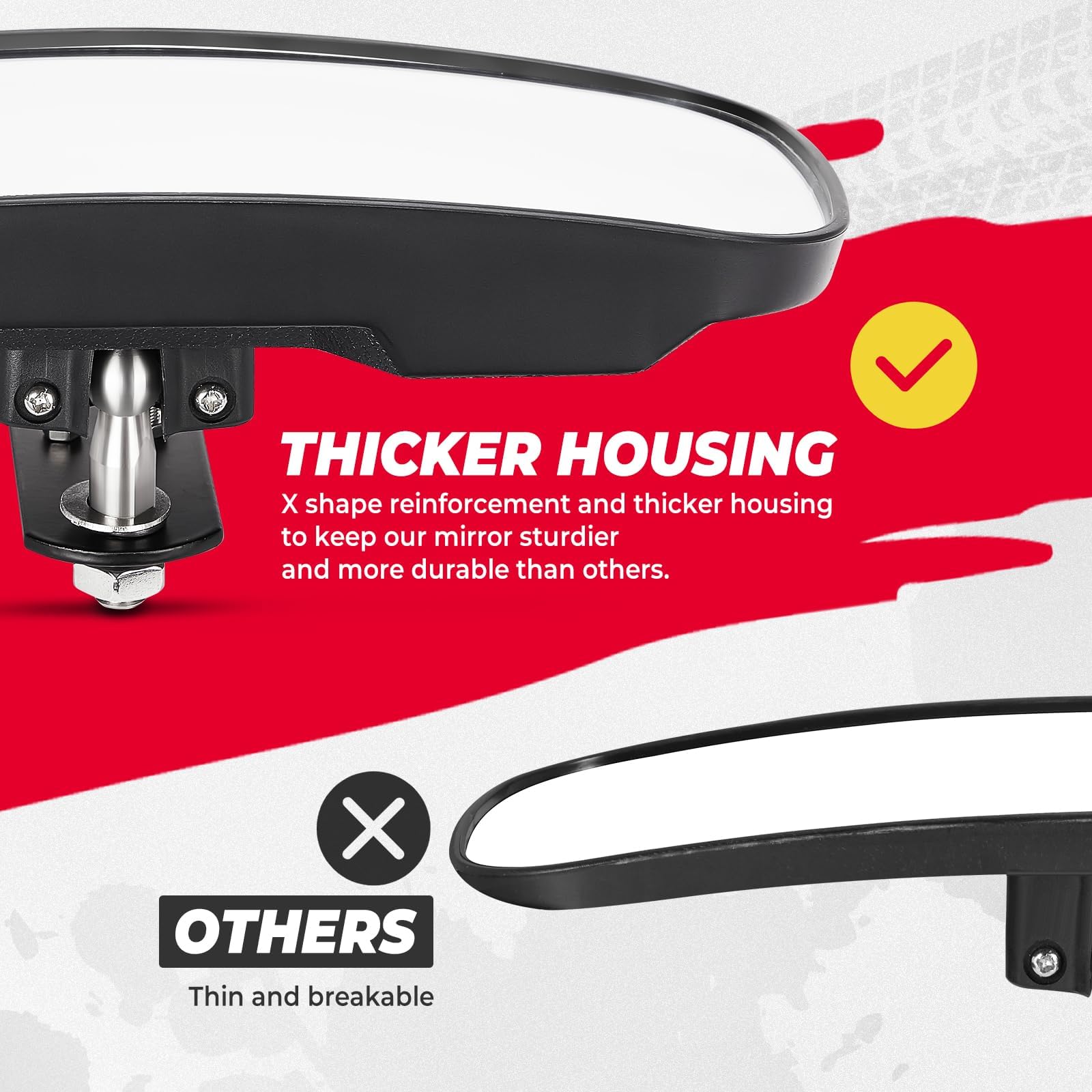 KEMIMOTO UTV rear view mirror seat belt bypass harness enables short-distance boosts.