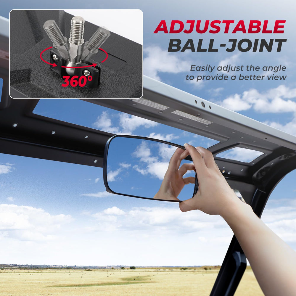 KEMIMOTO UTV rearview mirror ball joint adjustment for precise angles