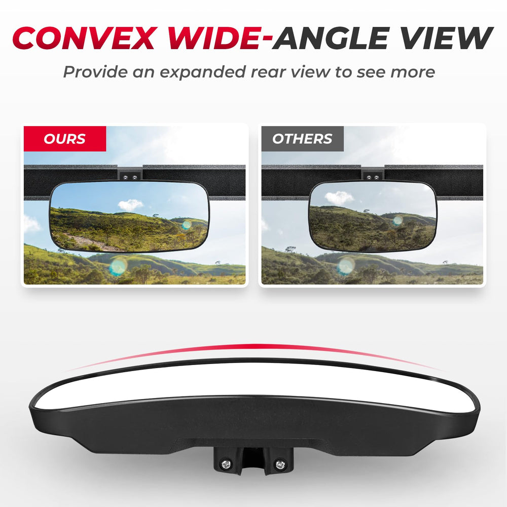 KEMIMOTO UTV rearview mirror wide view 10x4.7 inch for better awareness