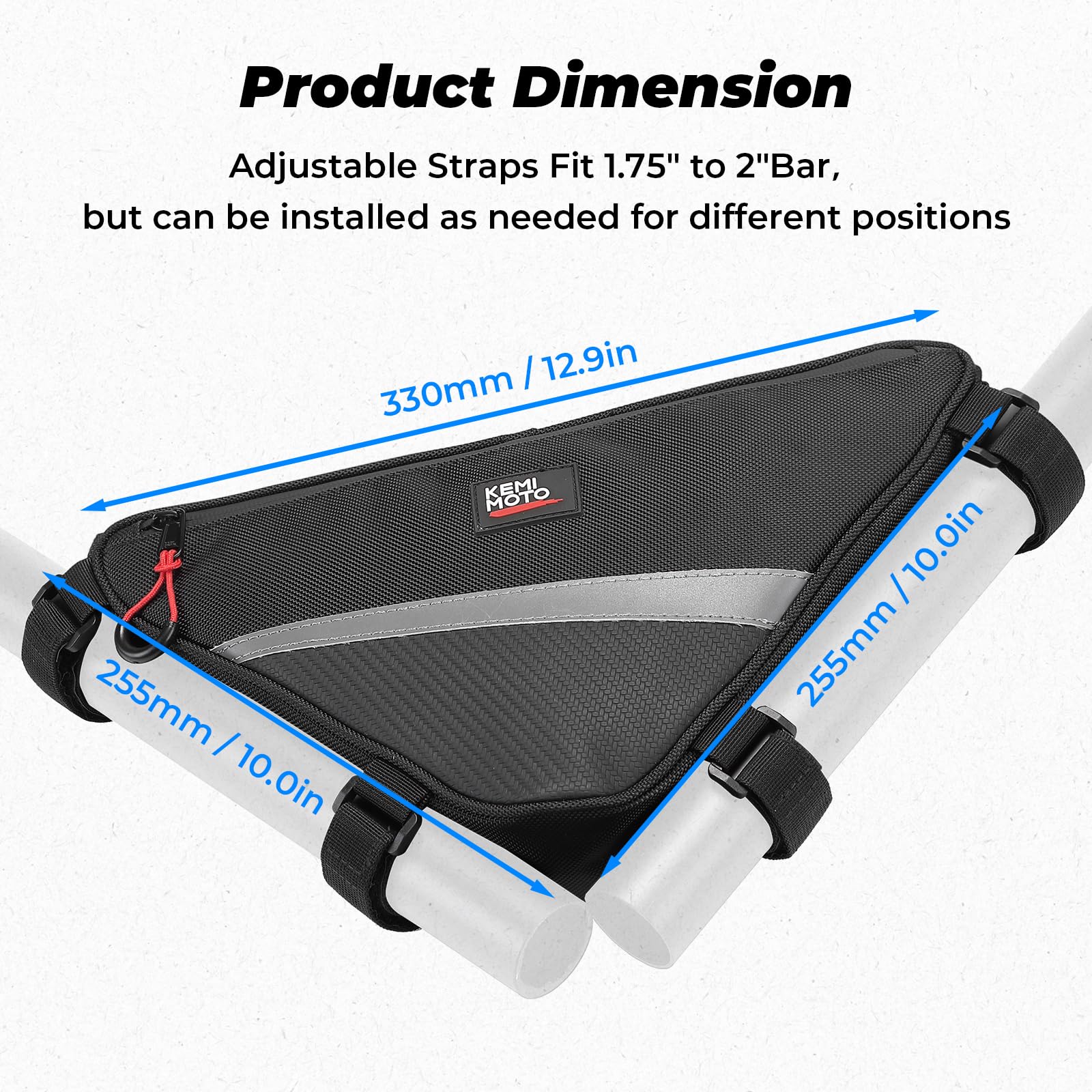 KEMIMOTO tear-resistant construction stands up to off-road use