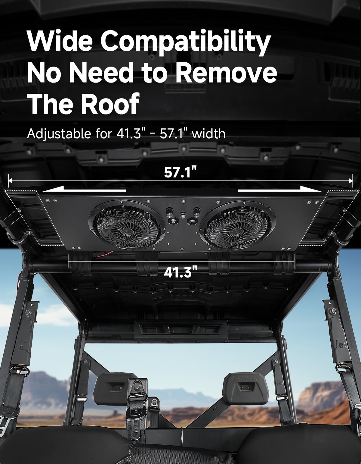 KEMIMOTO UTV roof mount fits Polaris Ranger and Defender.