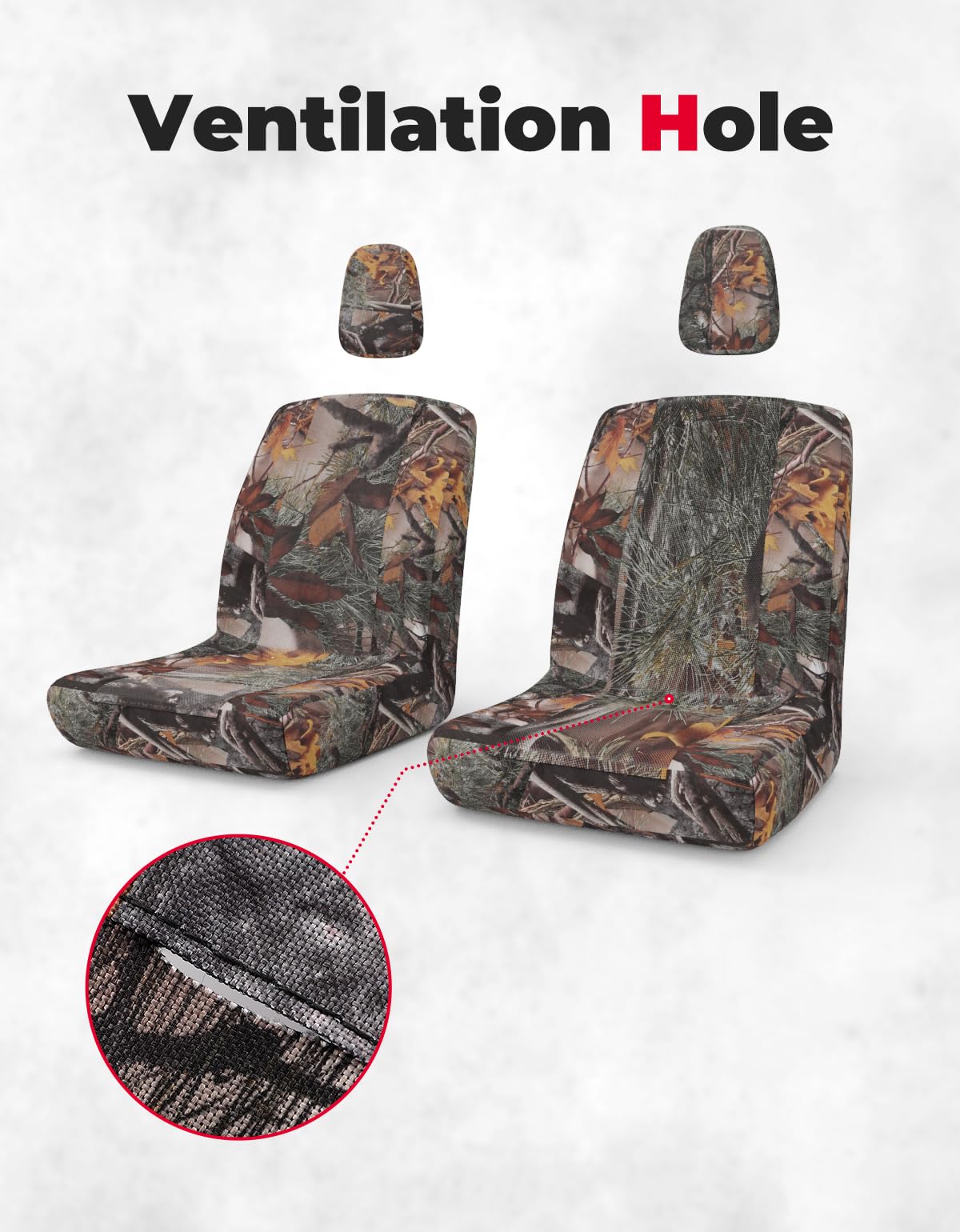 KEMIMOTO set includes two seat covers and two headrests for full protection