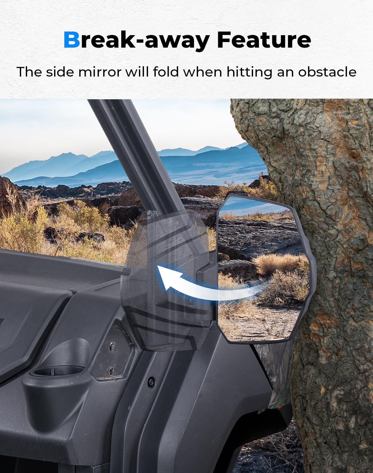 KEMIMOTO aluminum housing mirror with replaceable glass