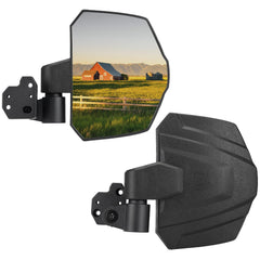 KEMIMOTO UTV side mirror on Defender HD5 enhances rear visibility
