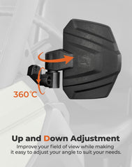 KEMIMOTO Defender HD7 mirror with adjustable angle for safer lane changes