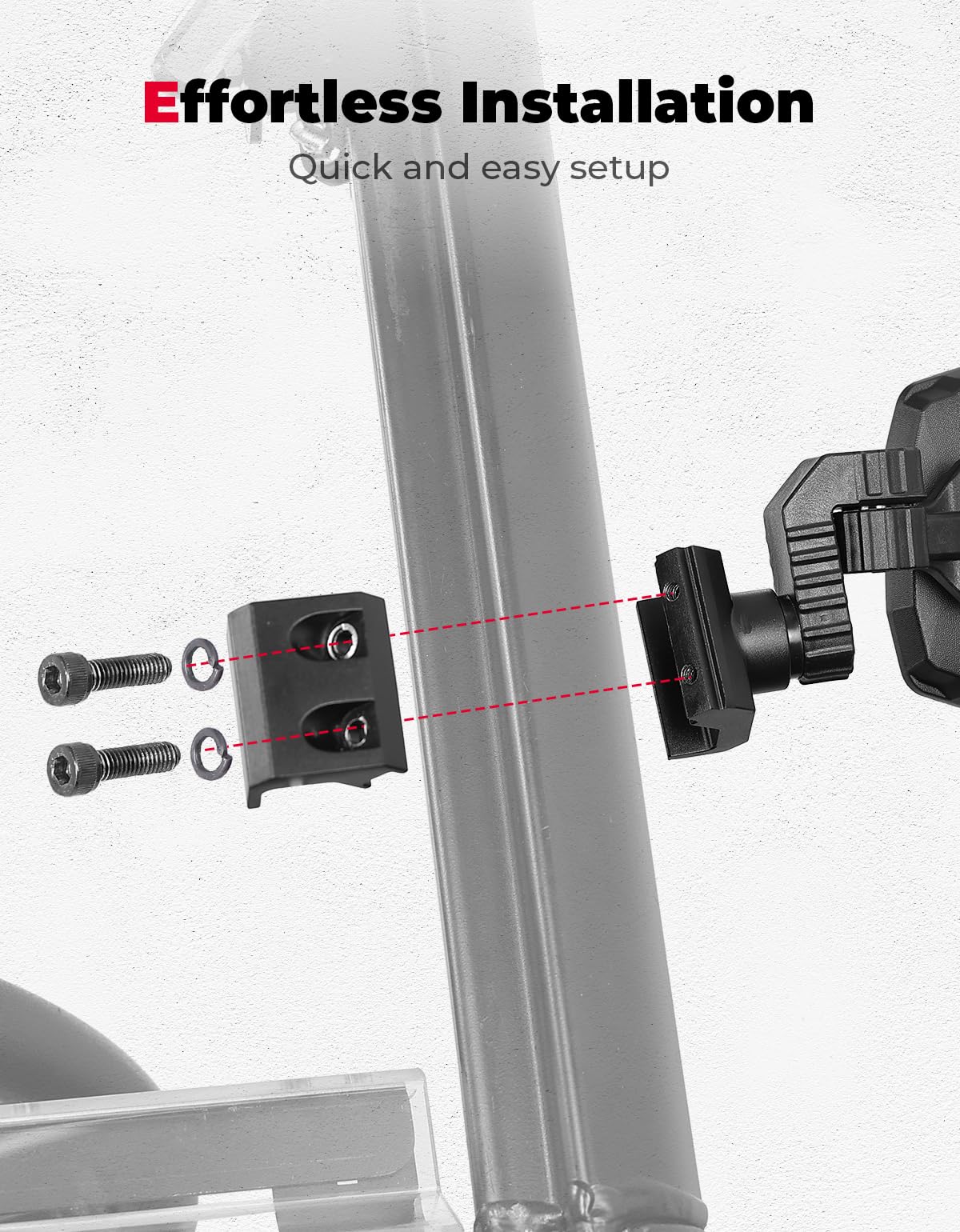 KEMIMOTO UTV mirror installs quickly with included hardware.