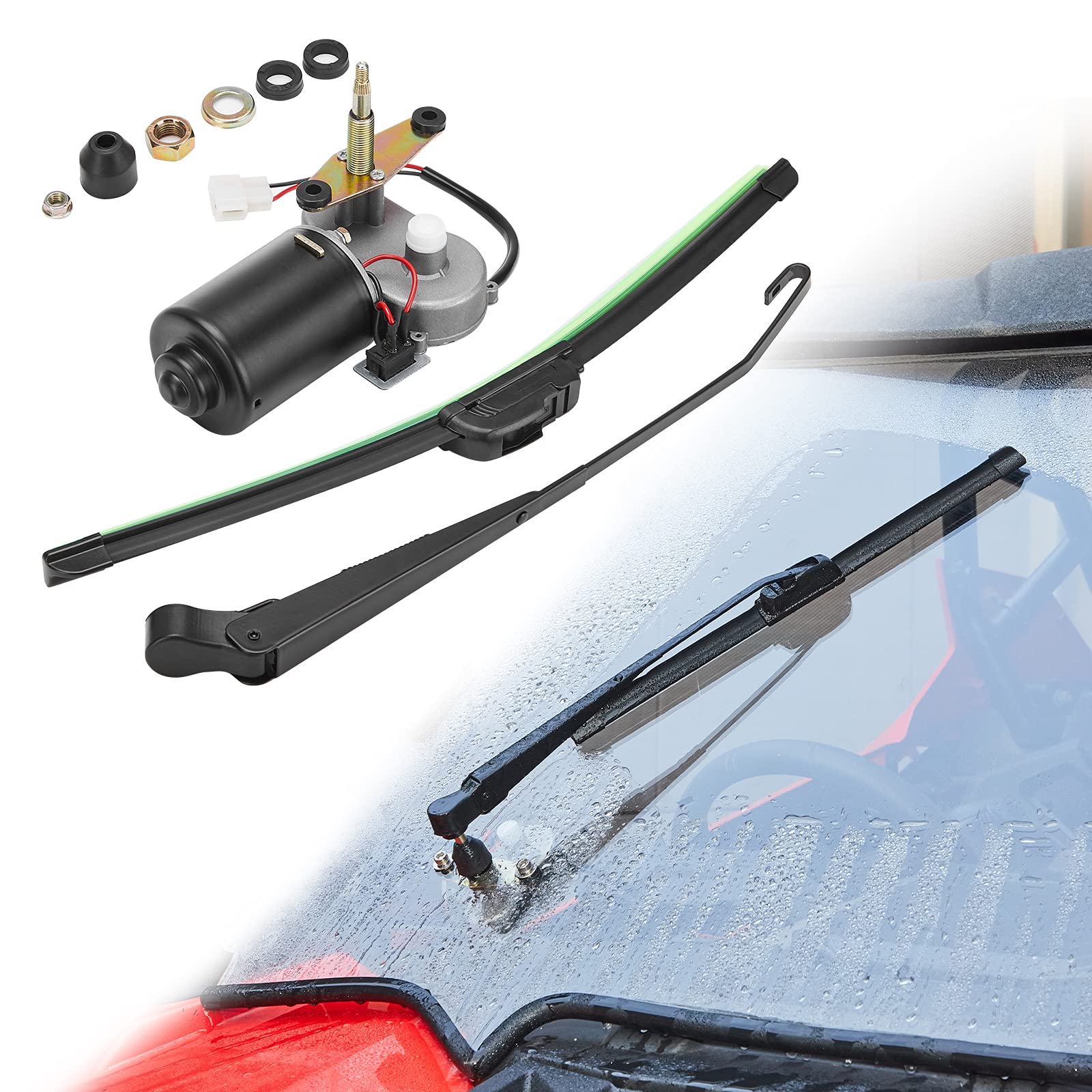 KEMIMOTO UTV windshield wiper motor showcases sturdy build for dependable windshield clearing