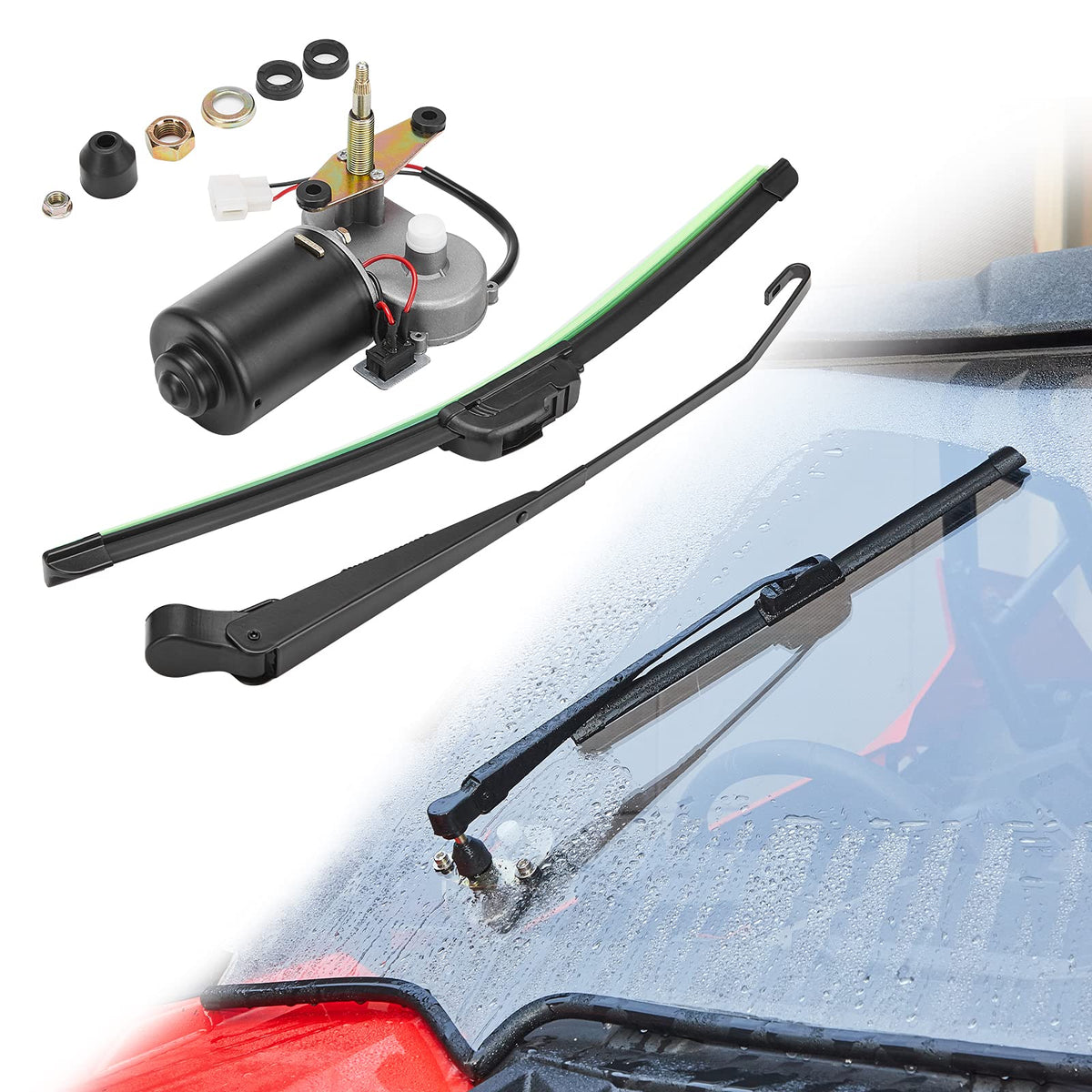 KEMIMOTO UTV windshield wiper motor showcases sturdy build for dependable windshield clearing