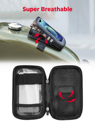 KEMIMOTO water-resistant tank bag protects your phone during wet rides.