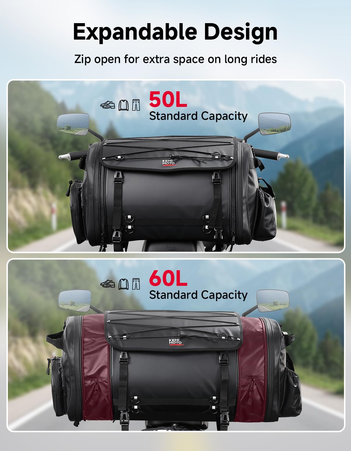 KEMIMOTO waterproof rain cover shields gear in rain and dust