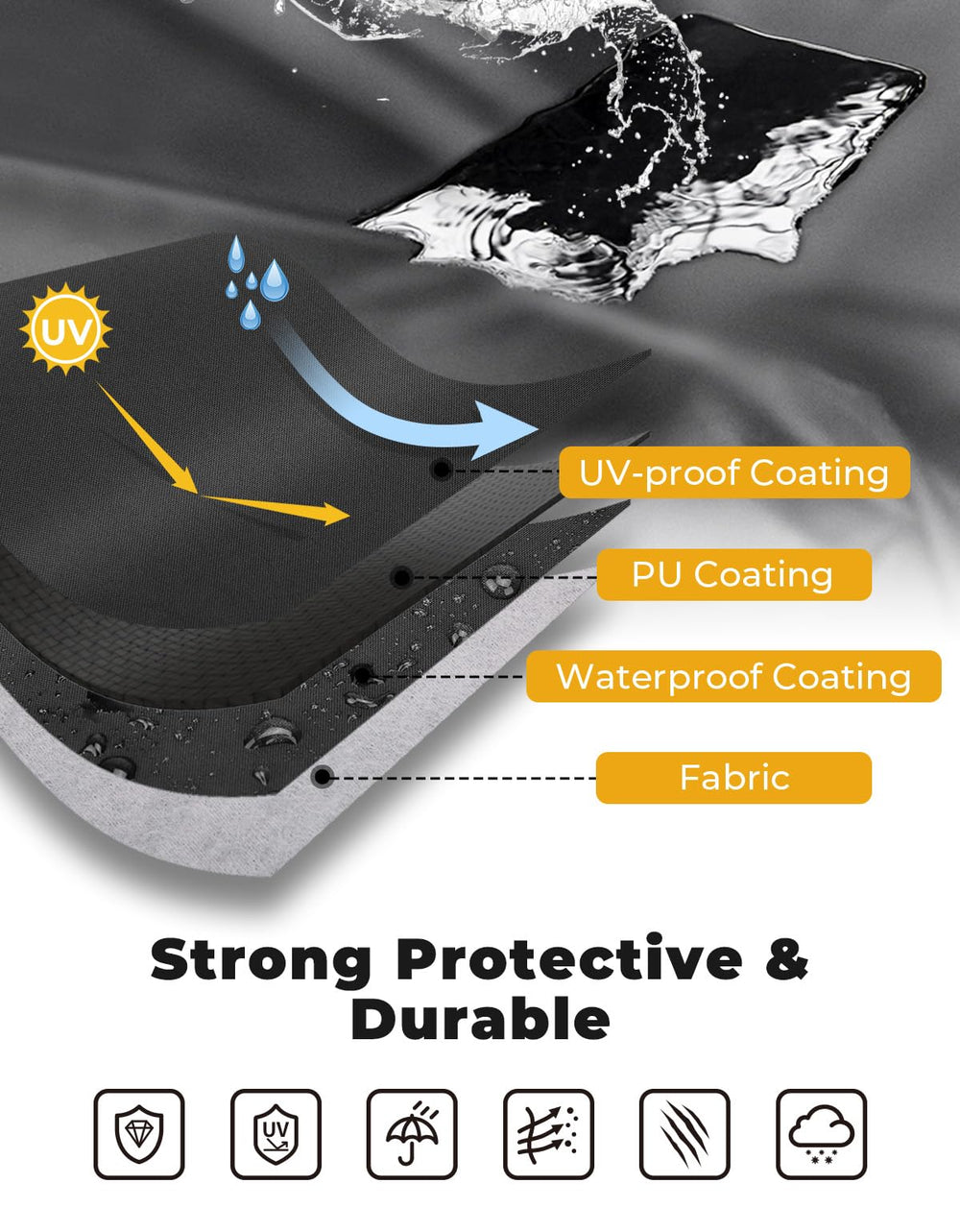 KEMIMOTO windproof strap system ensures quick secure fit on windy days.