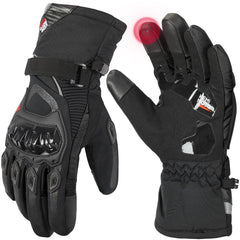 KEMIMOTO winter gloves with PVC backhand shield for added protection during rides.