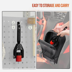 Anti-skid surface on KEMIMOTO X3 tool aids fast belt removal.