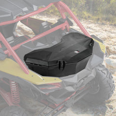 Kemimoto X3 bed box mounted on cargo bed for organized trips.