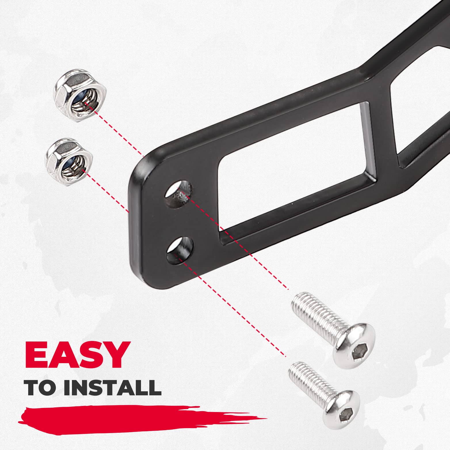 Stainless screws and nuts included for secure mounting