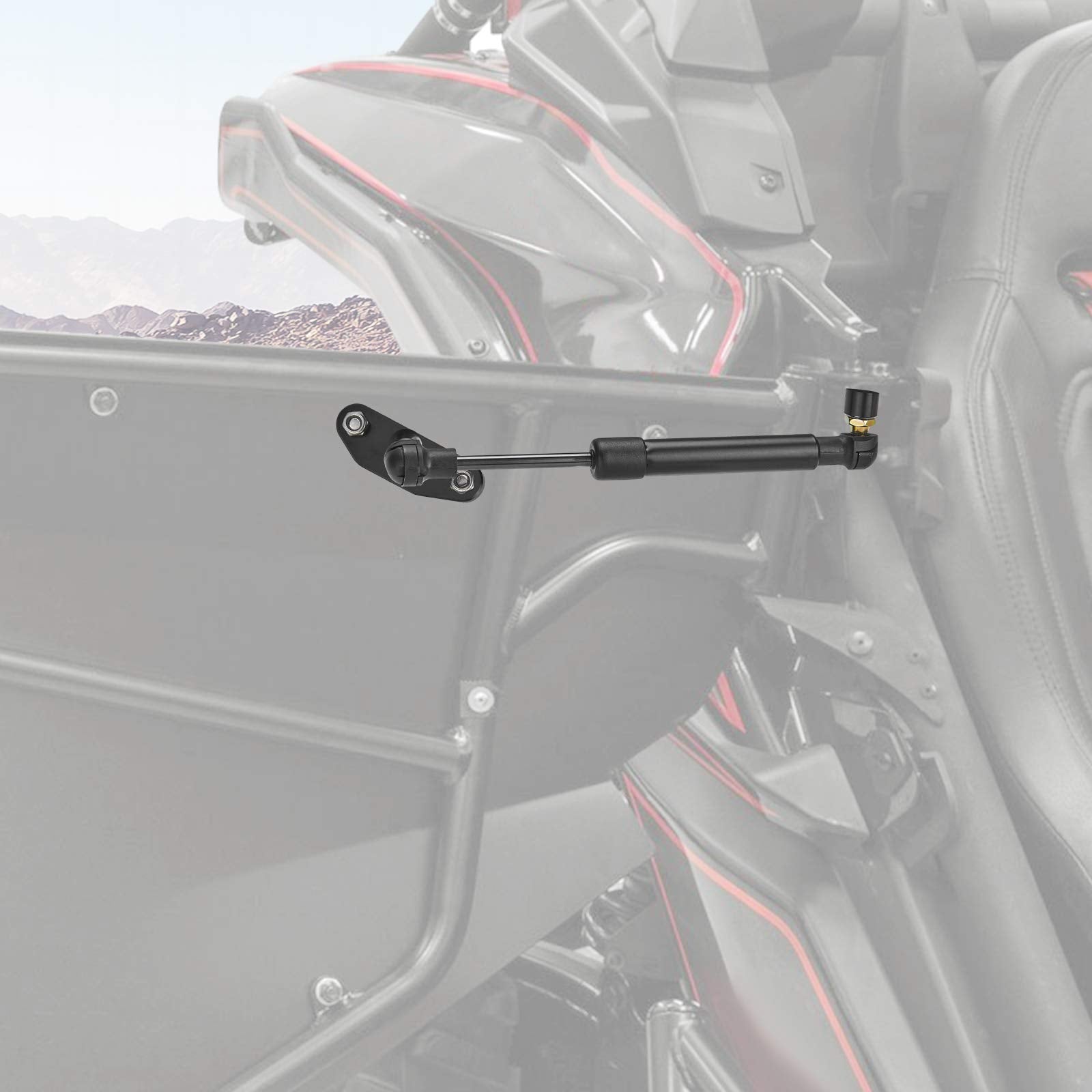 Driver-side Kemimoto X3 door opener installed on Maverick X3