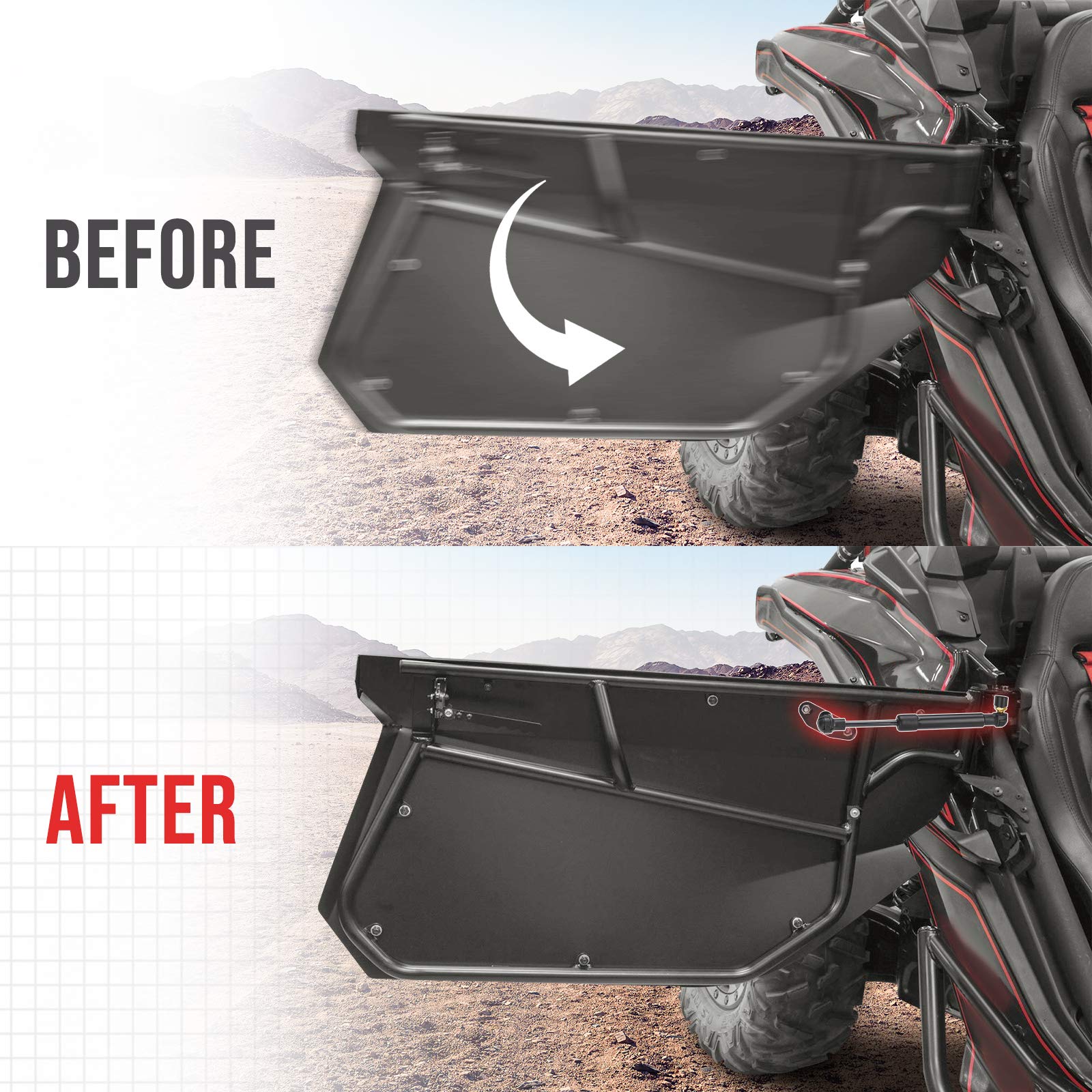 Passenger-side Kemimoto X3 door opener installed for easy entry