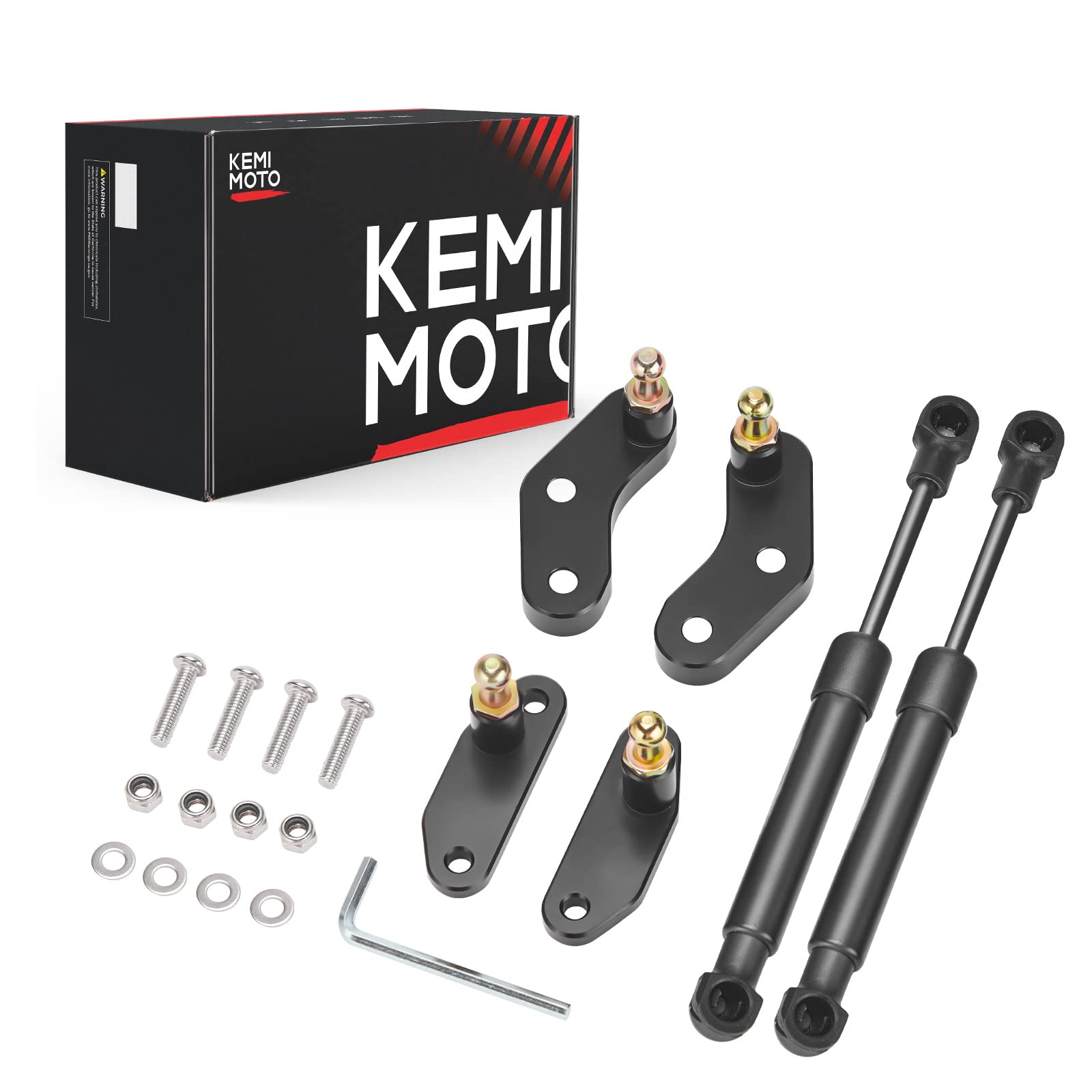 Kemimoto X3 door opener rear view shows black anodized brackets