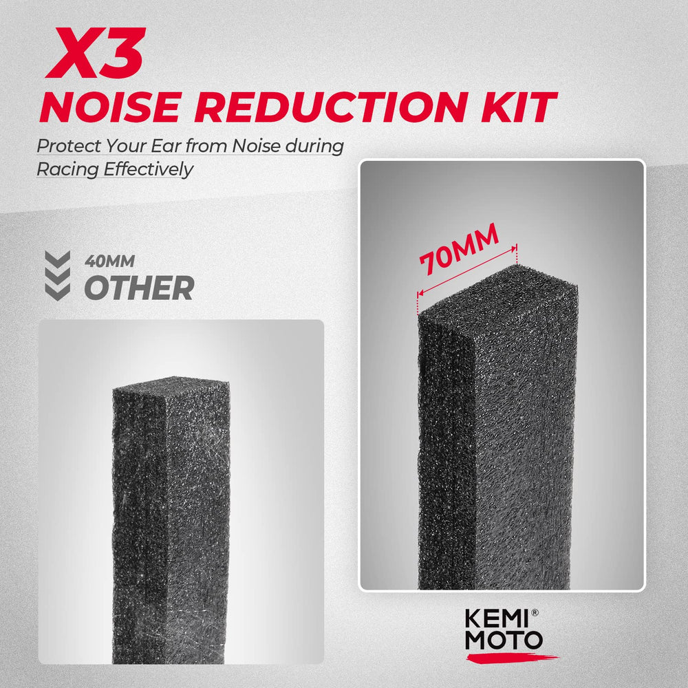 KEMIMOTO X3 foam insulation 3.5mm enhances sound dampening for calmer rides.