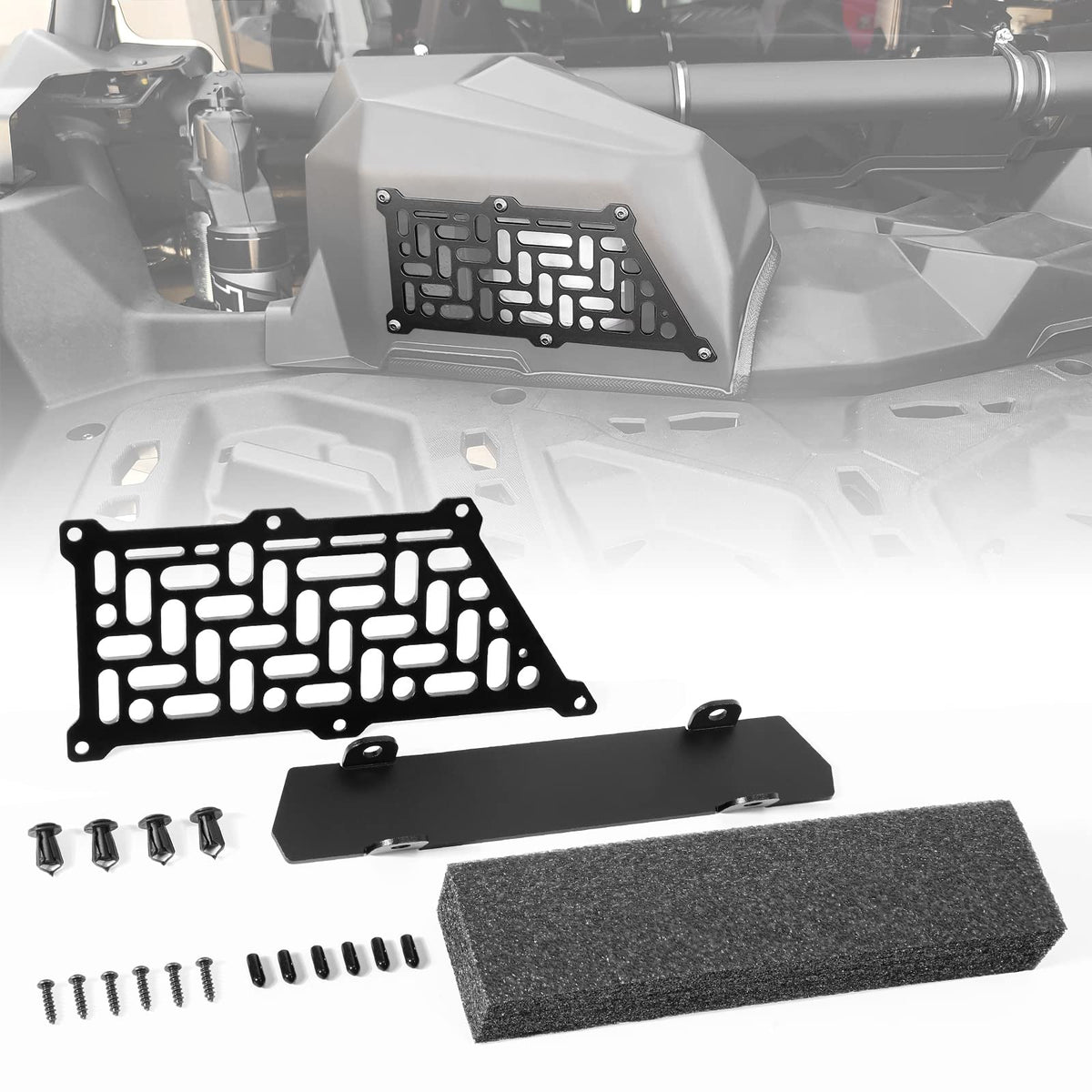 KEMIMOTO X3 noise reduction kit air-clutch relocation improves cabin quietness during Maverick X3 runs.