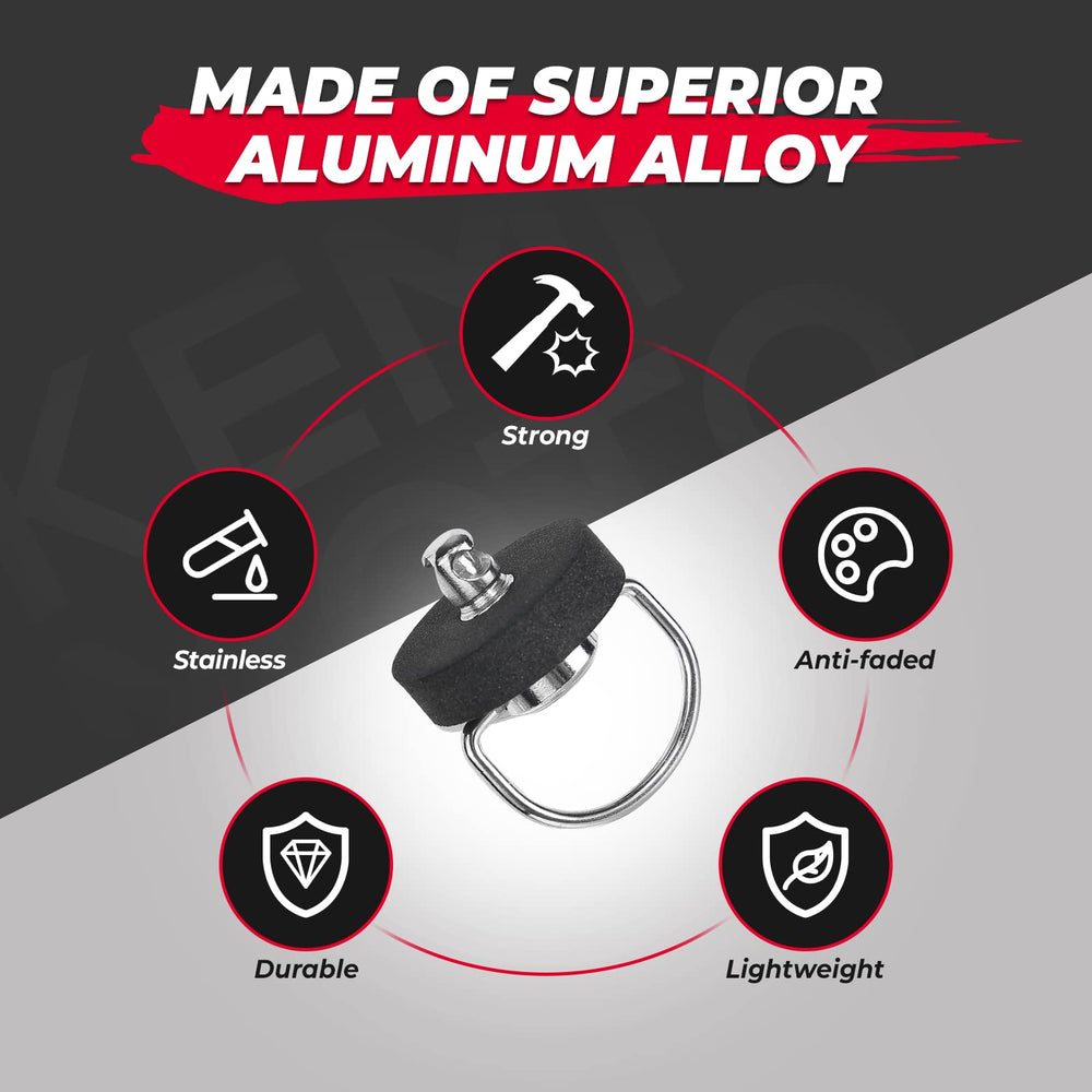 Kemimoto X3 roof pins aluminum alloy construction ensures durability.