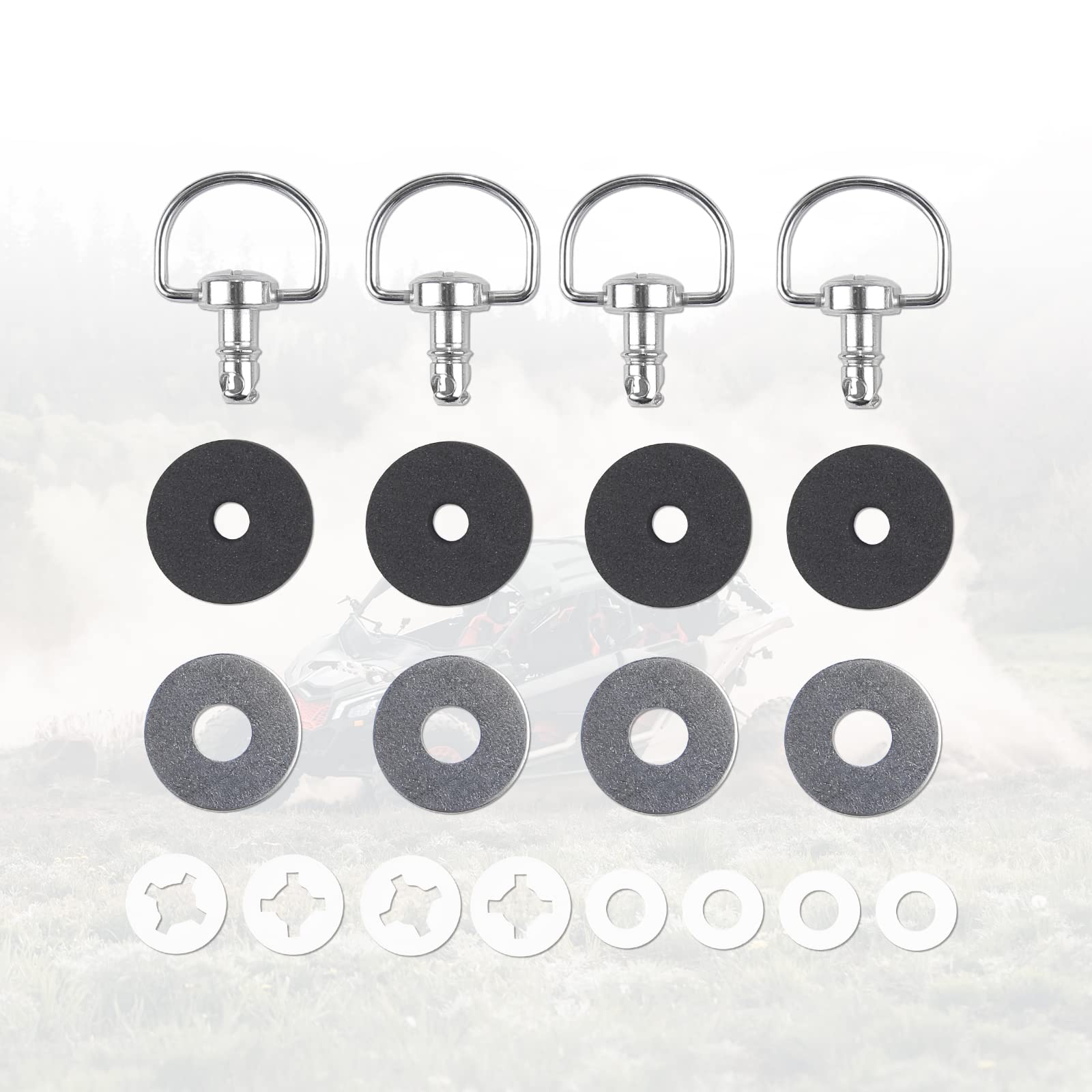Kemimoto X3 roof pins provide quick-release bolts for fast, secure Can-Am X3 roof mounting.