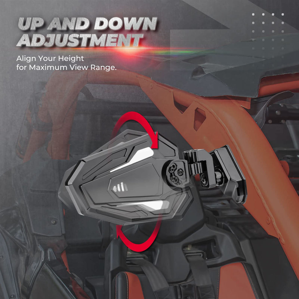 Left Maverick X3 mirror mounting holes align with stock hole for easy install