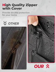 KEMIMOTO X3 waterproof zipper with brim resisting mud and rain intrusion