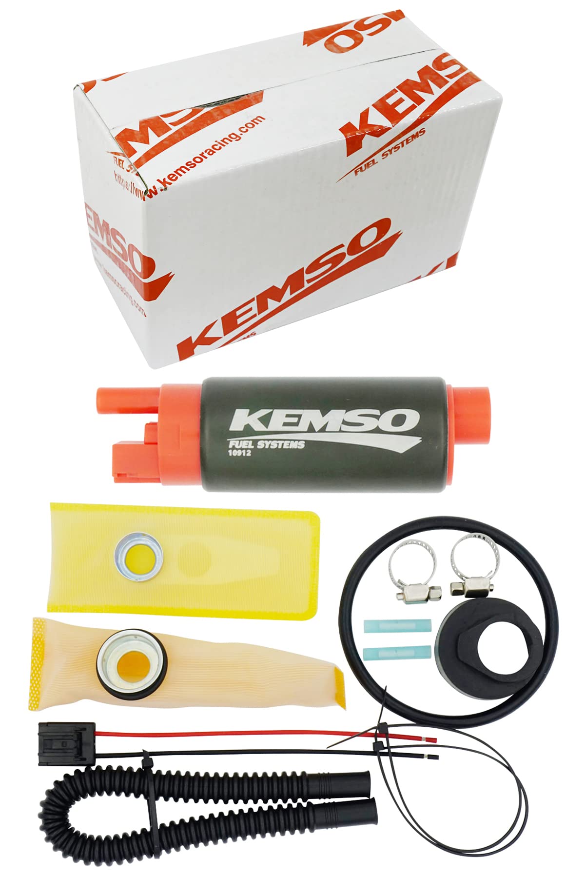 KEMSO pump mounted in engine bay with secure fittings for reliable installation