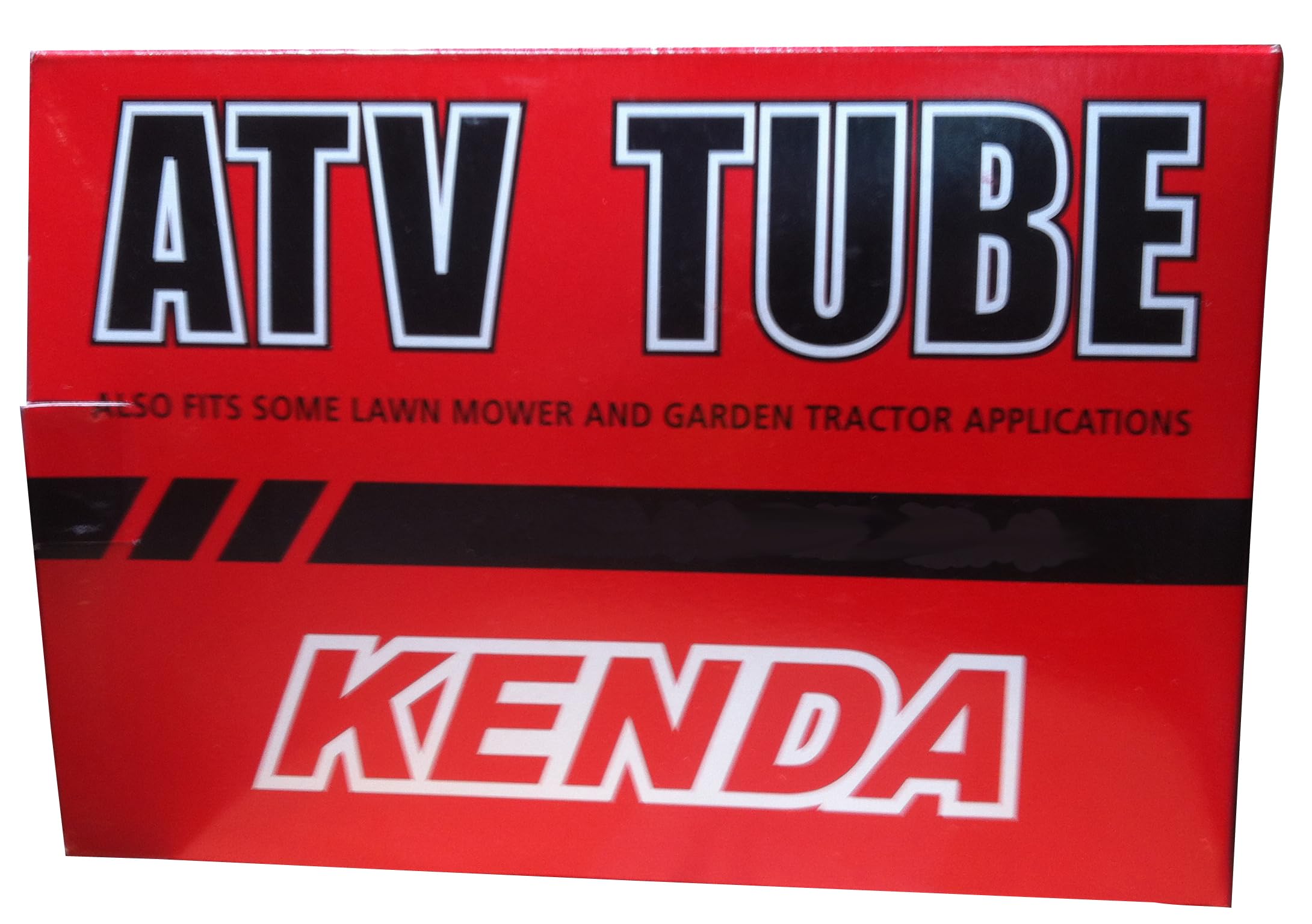 Kenda straight metal valve stem for reliable inflation on ATVs.