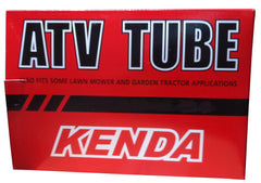 Kenda straight metal valve stem for reliable inflation on ATVs.