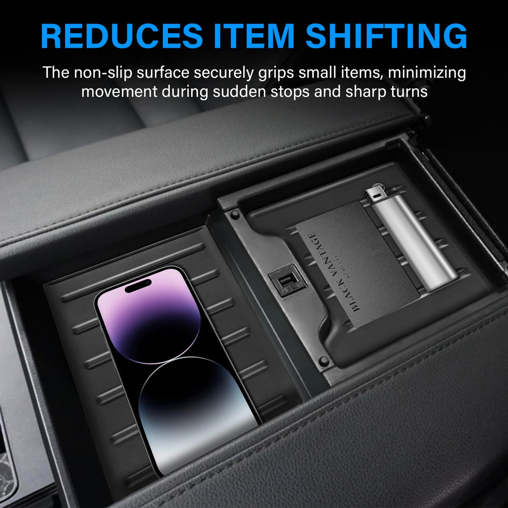 Kentuto center-console liner for Tundra lower keeps items organized.