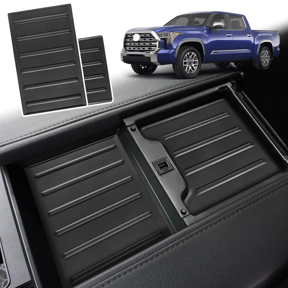 Kentuto center-console liner for Tundra upper with anti-slip grip.