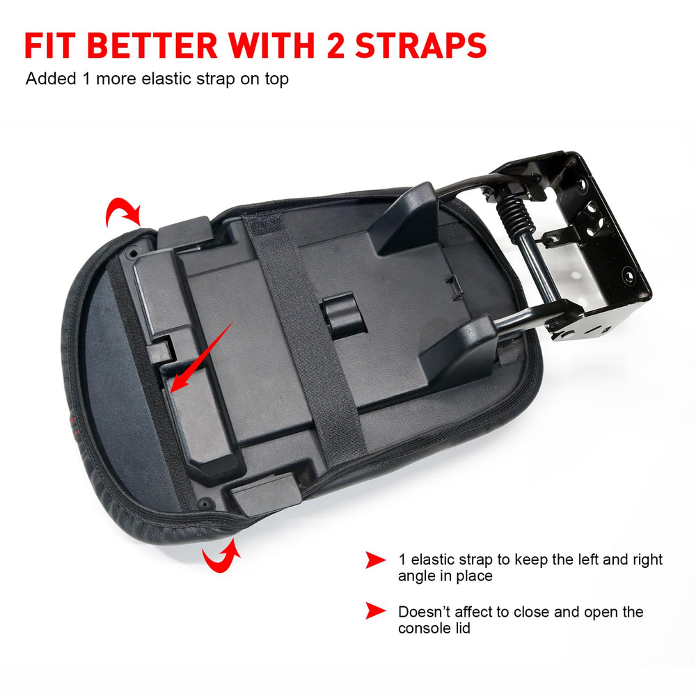 Kentuto Mustang red stitch detail adds sporty look and durability.