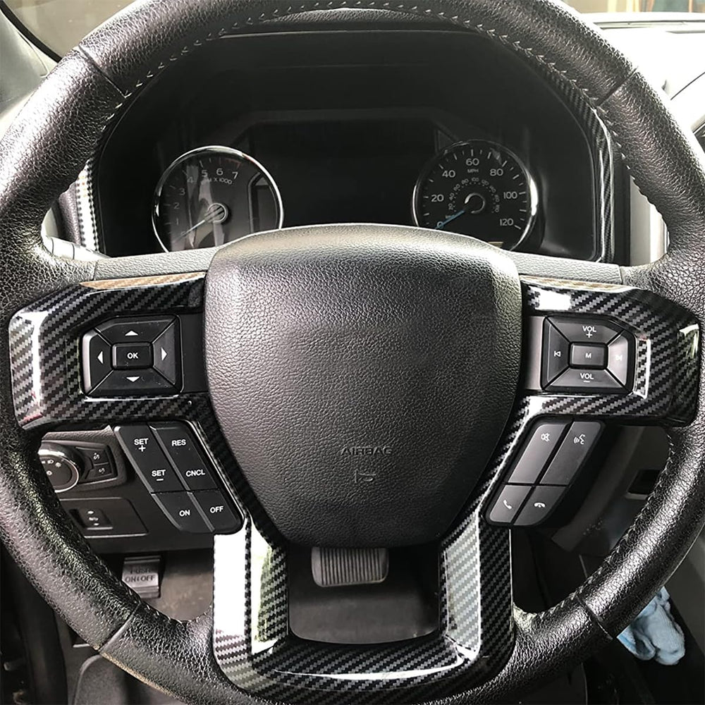 Keptrim F-150 carbon fiber look trim fitment highlights interior upgrade potential.