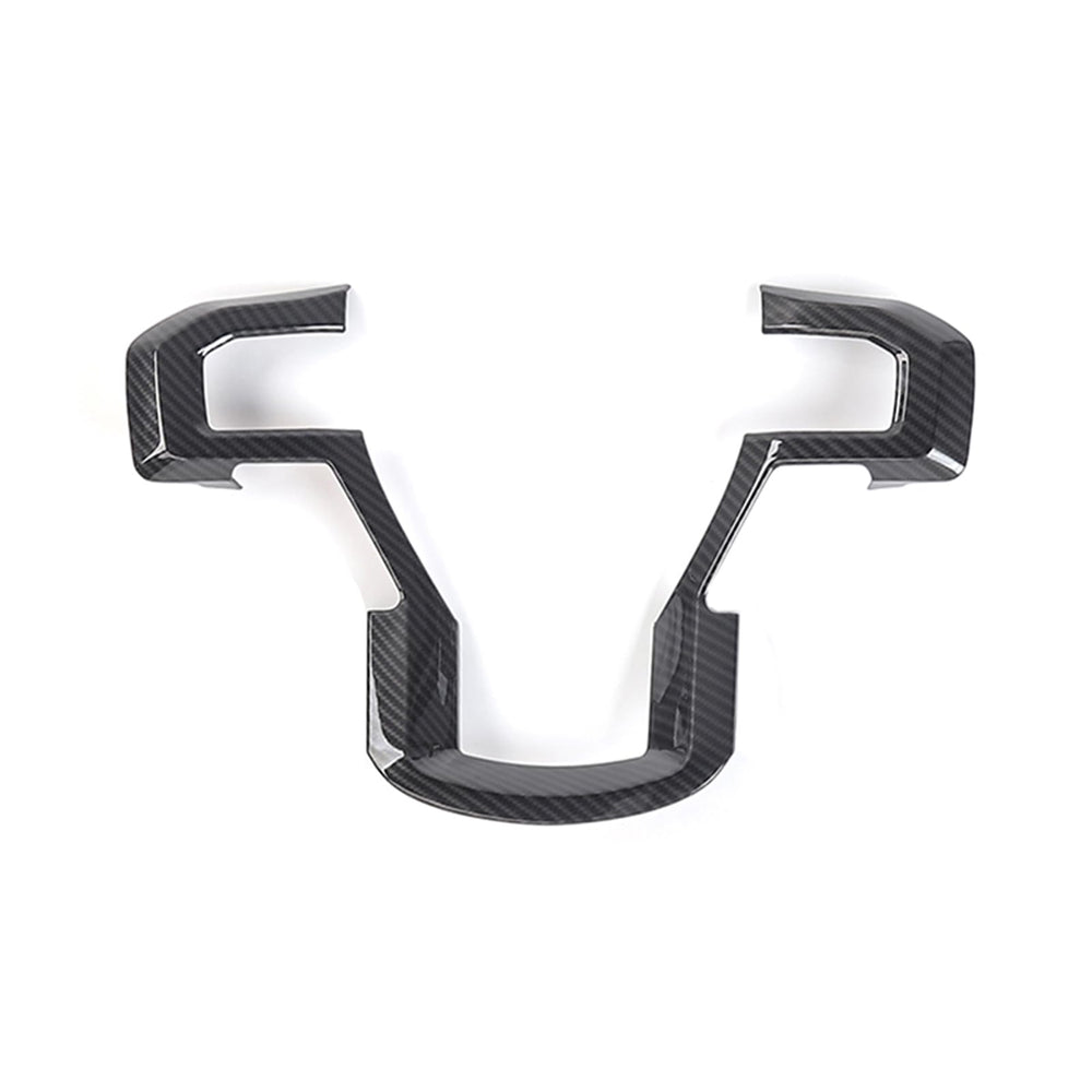 Keptrim F-150 carbon steering wheel cover closeup with scratch protection.