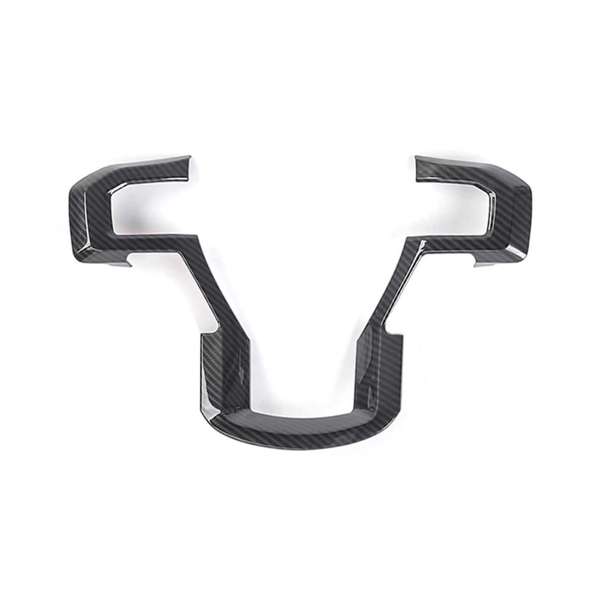 Keptrim F-150 carbon steering wheel cover closeup with scratch protection.