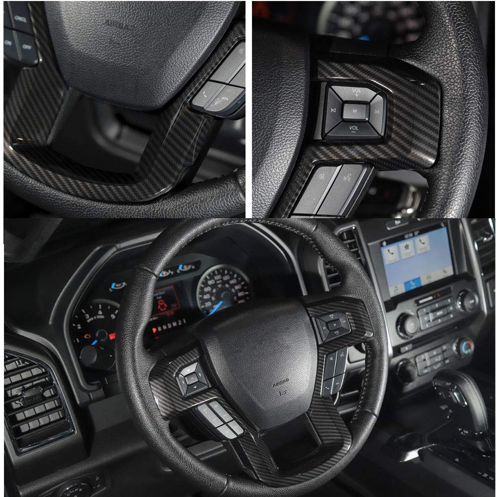 Keptrim F-250/F-350 steering trim installation demonstrates easy fit.