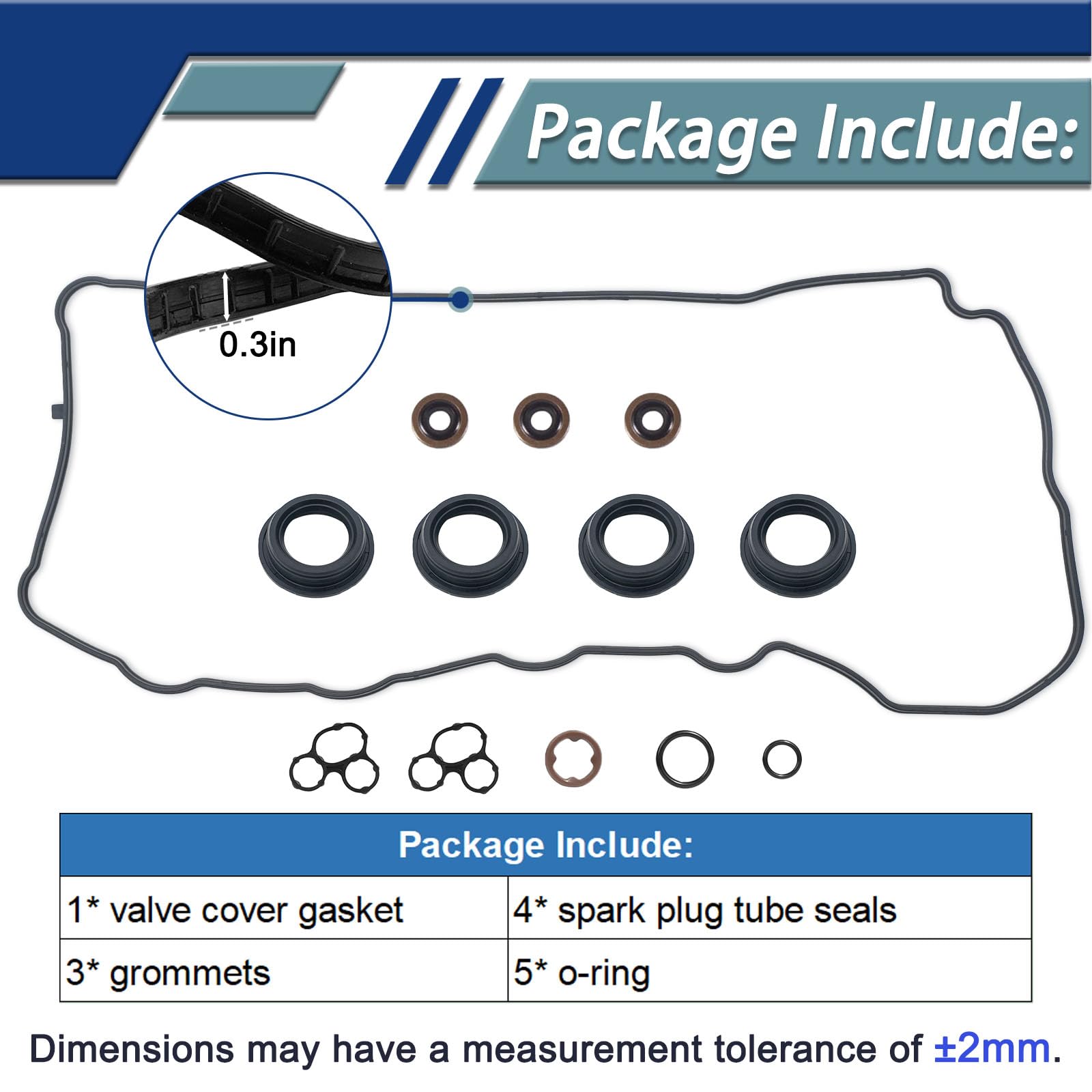 KERAIDMOTO valve cover gasket for Avalon 2013-2018 seals surfaces for smoother operation.