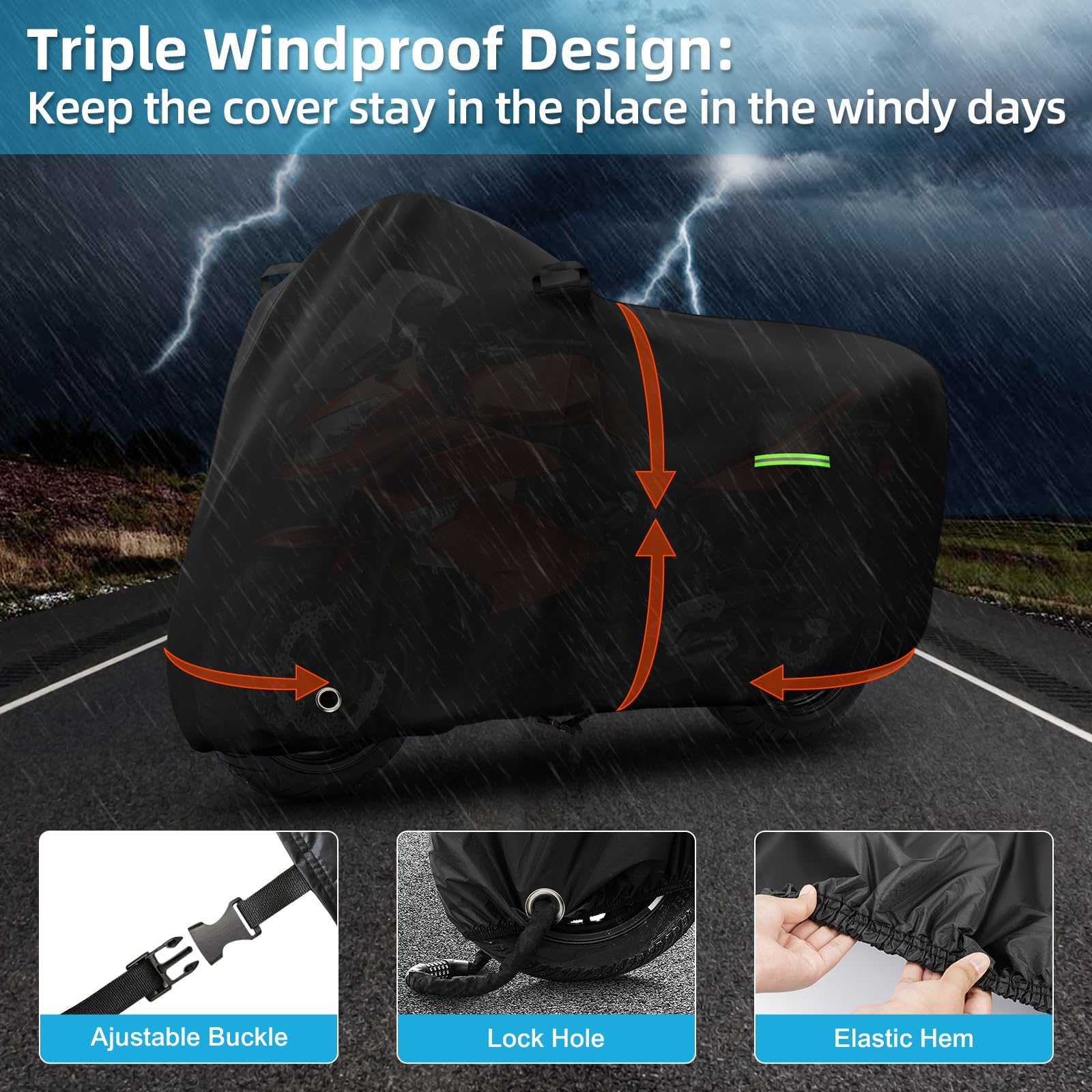 KERANTY Ninja 650 cover includes storage bag, easy transport