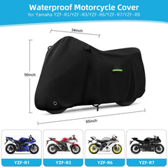 KERANTY Yamaha YZF R3 cover, side view shows breathable vents