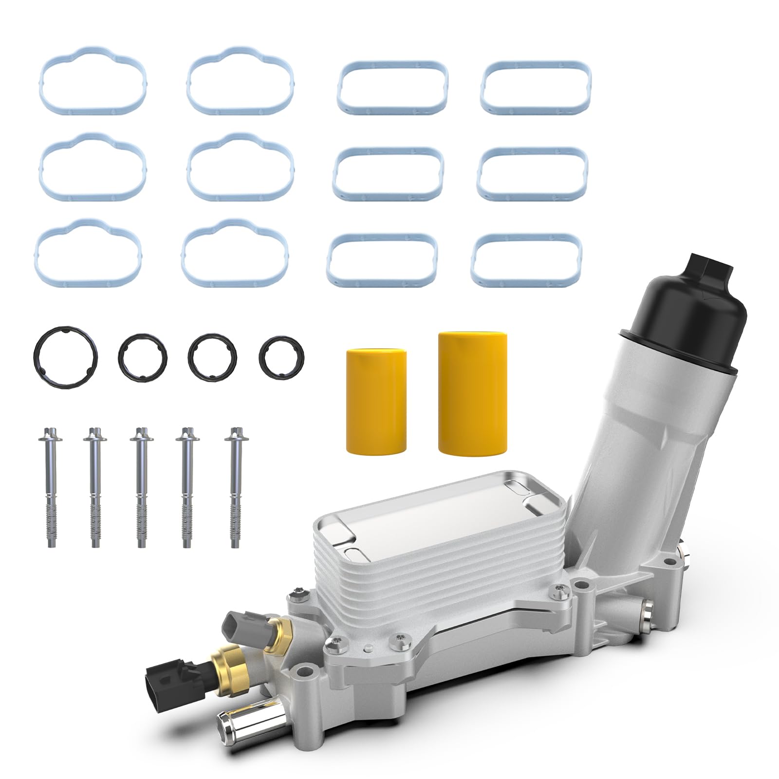 keriolee aluminum oil cooler close-up showing durable body for engine protection.